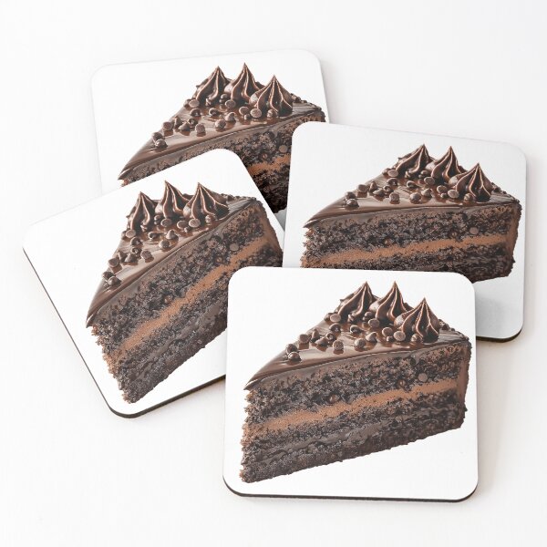 Item preview, Decadent Chocolate Cake Slice – Rich Dessert Illustration designed and sold by PIXEL POP DESIGNS - Beyond the Norm!.