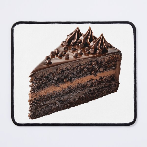 Item preview, Decadent Chocolate Cake Slice – Rich Dessert Illustration designed and sold by PIXEL POP DESIGNS - Beyond the Norm!.