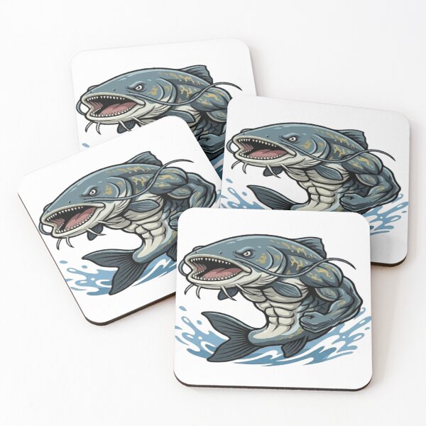 Item preview, Giant Wels Catfish - Monster of the Deep Fishing Illustration designed and sold by ClaussShop.