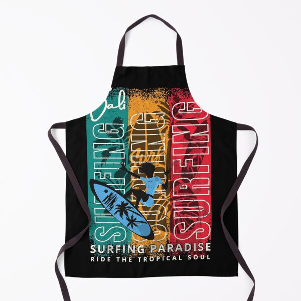 Item preview, Retro Bali Surfing Paradise - Tropical Soul Surfboard Graphic designed and sold by Khanz4Design.