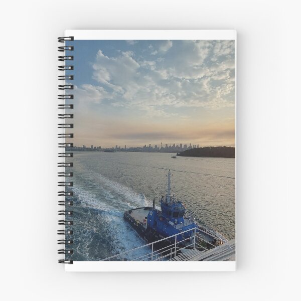 Item preview, Sydney, Australia Cruise ship with pilot boat and Sunset sky designed and sold by Susan4Travel.