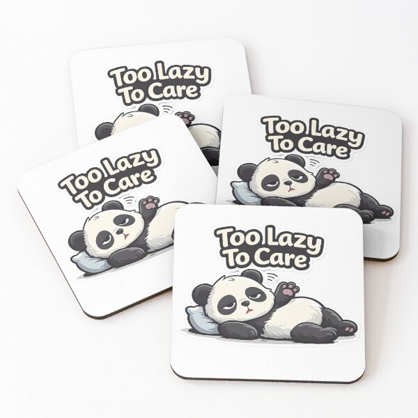 Item preview, Too Lazy To Care Panda | Funny Lazy Panda Sticker designed and sold by TheLazyVibe.