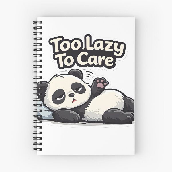 Item preview, Too Lazy To Care Panda | Funny Lazy Panda Sticker designed and sold by TheLazyVibe.