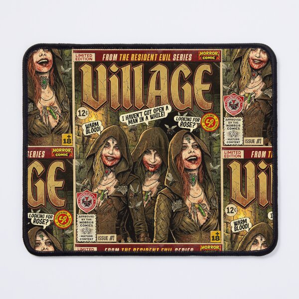 Item preview, Resident Evil Village Dimitrescu Sisters Retro Comic Cover Art designed and sold by Back2Collage.