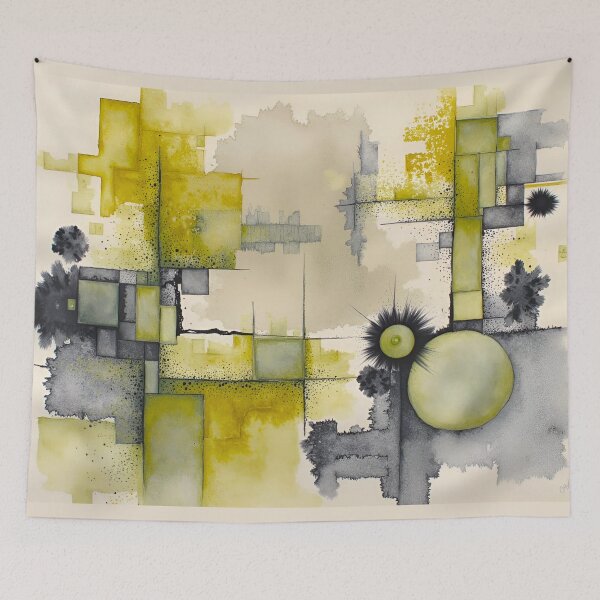 Item preview, Mid-Century Chartreuse Grid designed and sold by CAutumnTrapp.