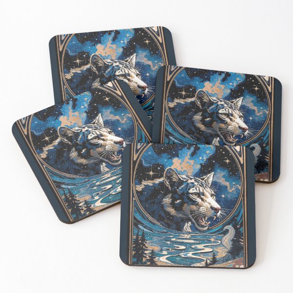 Item preview, Cosmic Tiger Spirit Under the Starry Night designed and sold by KiraChie.