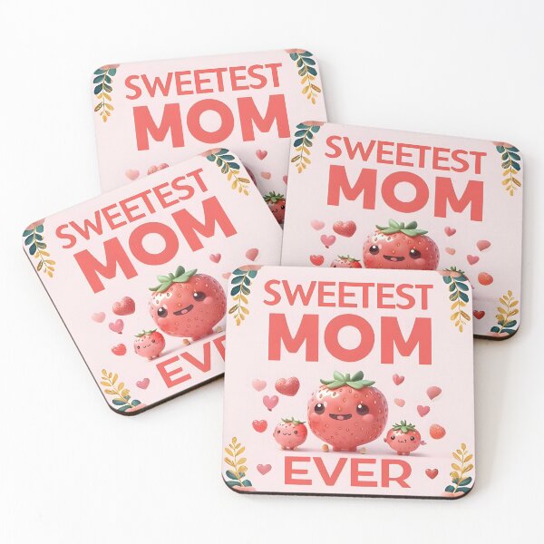 Item preview, Sweetest Mom Ever Strawberry – Cute Kawaii Mother’s Day Design designed and sold by SmartyWonders.