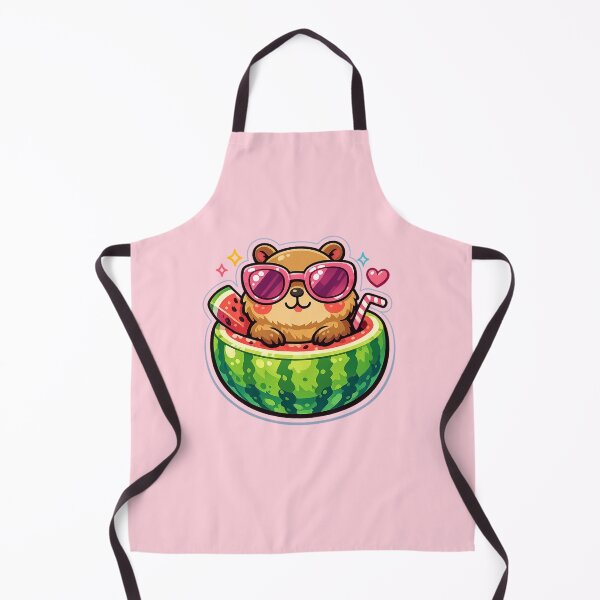 Item preview, Kawaii Summer Capybara Watermelon designed and sold by Bratak.
