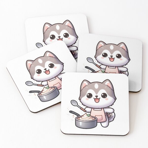 Item preview, Cute Husky Chef Cooking- Kawaii Baking Dog Kitchen Design  designed and sold by carestazafeli.