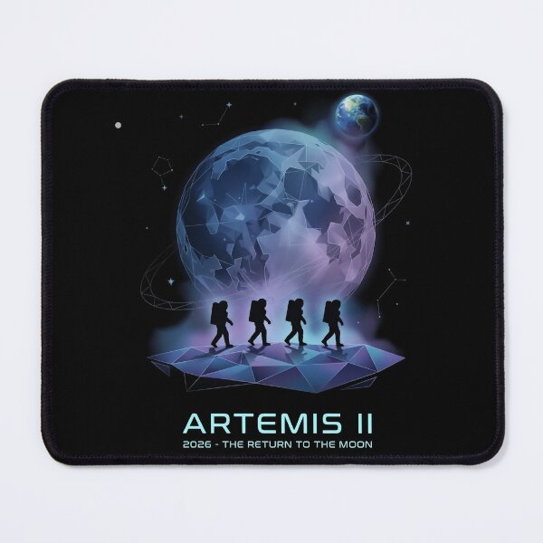 Item preview, Artemis 2 - Geometric Astronauts Lunar Return 2026 Space Exploration Art designed and sold by Bongocomic.