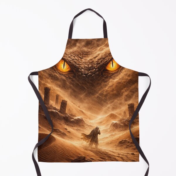 Item preview, Desert Sandstorm with Giant Serpent Eyes – Mystical Fantasy Desert Illustration designed and sold by DrizzyV.