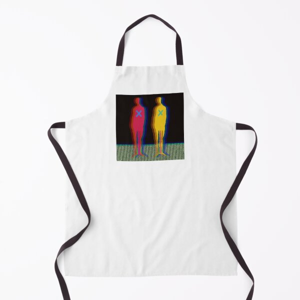 Item preview, Neon Glitch Walking Human Figures | Abstract Cyan Digital Duo designed and sold by MikZviagin.