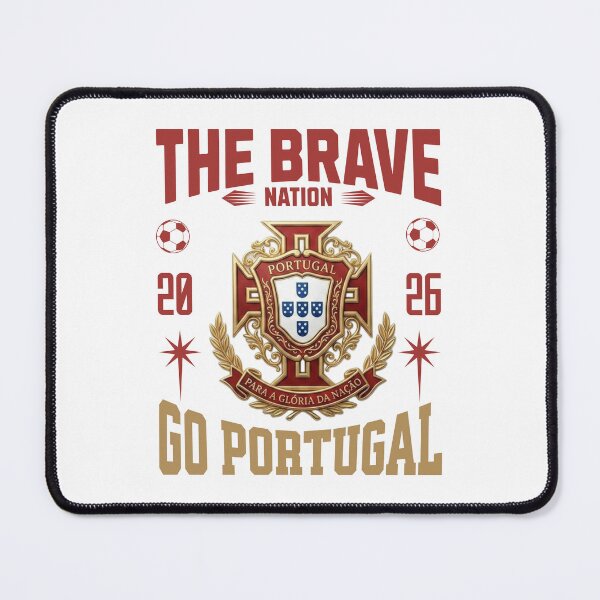 Item preview, Portugal Soccer 2026 The Brave Nation Vintage Football Fan Design designed and sold by Abaseen.