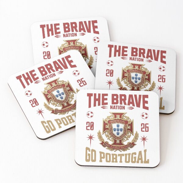 Item preview, Portugal Soccer 2026 The Brave Nation Vintage Football Fan Design designed and sold by Abaseen.