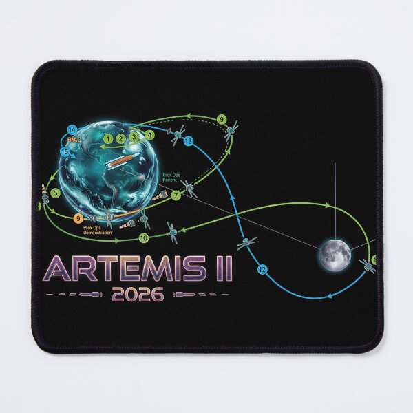 Item preview, Artemis 2 - Earth to Moon Space Mission Orbital Trajectory Diagram designed and sold by Bongocomic.