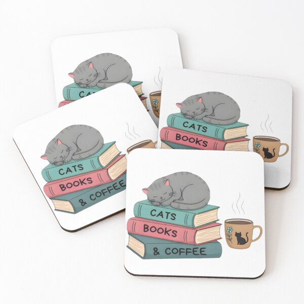 Item preview, Cats Books and Coffee designed and sold by ignancobra.