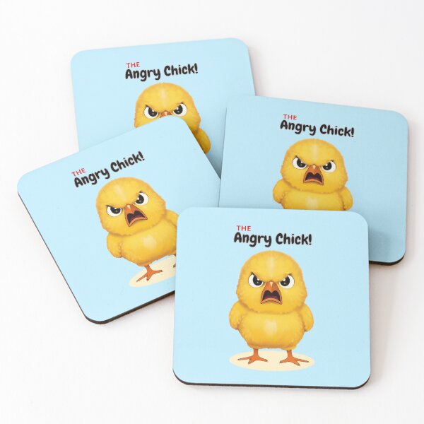 Item preview, The Angry Chick - Funny Grumpy Little Bird designed and sold by Nature's Chibis.
