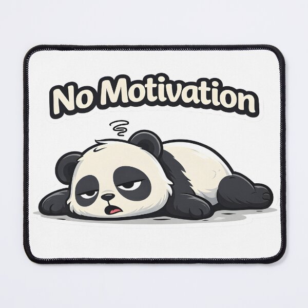 Item preview, No Motivation Panda | Cute Lazy Panda Sticker designed and sold by TheLazyVibe.