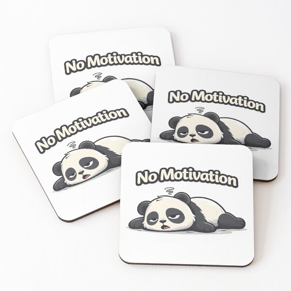 Item preview, No Motivation Panda | Cute Lazy Panda Sticker designed and sold by TheLazyVibe.