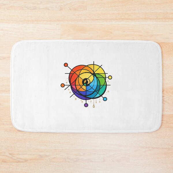 Aperçu de l'œuvre Bauhaus Rainbow Geometric Pride Art créée et vendue par Bratak.