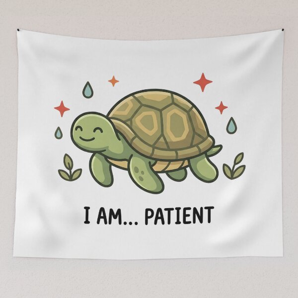 Item preview, Patient Turtle I Am Patient Kids T-Shirt – Cute Cartoon Turtle designed and sold by DIRTYSKETCHH.