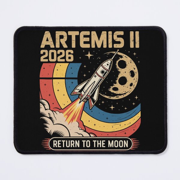 Item preview, Artemis II 2026 Return to the Moon Retro Space Mission Design designed and sold by Bongocomic.