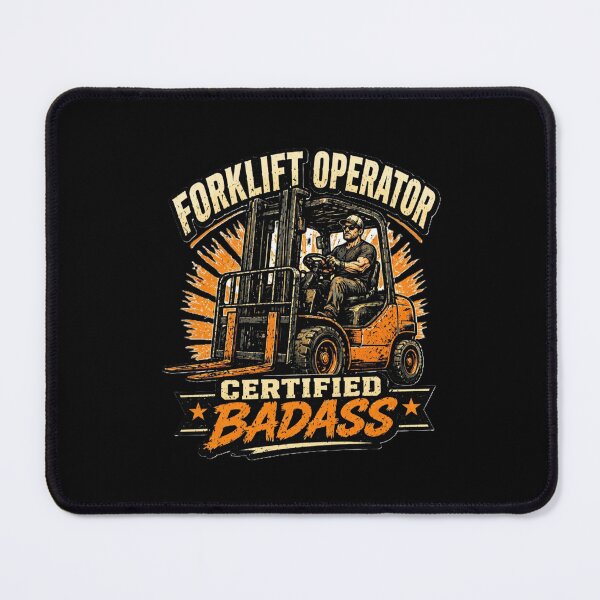 Item preview, Forklift Operator Certified Badass Retro Design designed and sold by RetroNibylander.