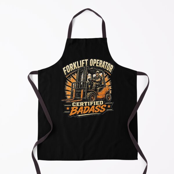 Item preview, Forklift Operator Certified Badass Retro Design designed and sold by RetroNibylander.