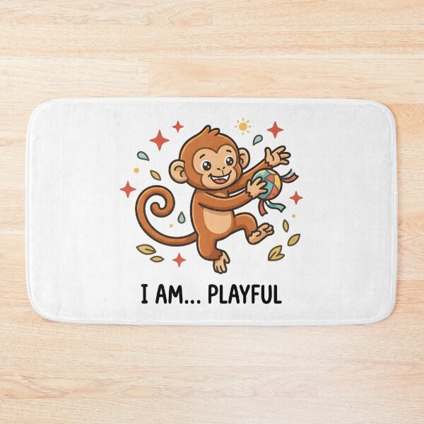 Item preview, Playful Monkey I Am Playful Kids T-Shirt – Cute Cartoon Monkey designed and sold by DIRTYSKETCHH.