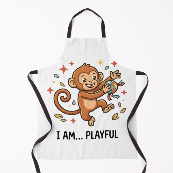 Item preview, Playful Monkey I Am Playful Kids T-Shirt – Cute Cartoon Monkey designed and sold by DIRTYSKETCHH.