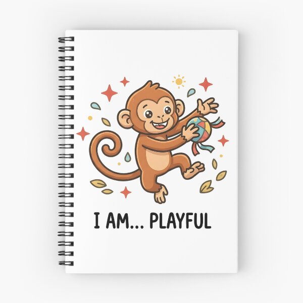 Item preview, Playful Monkey I Am Playful Kids T-Shirt – Cute Cartoon Monkey designed and sold by DIRTYSKETCHH.