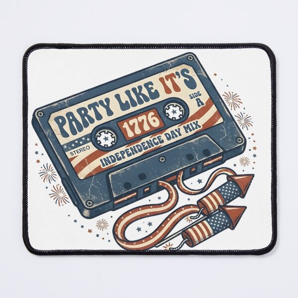 Item preview, Vintage 1776 Independence Day Mix Cassette Tape - Retro 4th of July Party designed and sold by Aurora Prints.