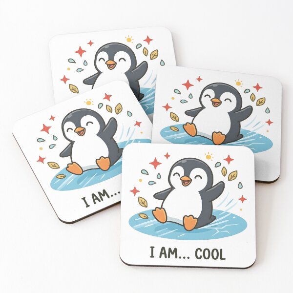 Item preview, Cool Penguin I Am Cool Kids T-Shirt – Cute Cartoon Penguin designed and sold by DIRTYSKETCHH.