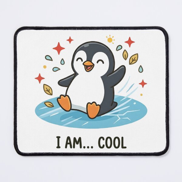 Item preview, Cool Penguin I Am Cool Kids T-Shirt – Cute Cartoon Penguin designed and sold by DIRTYSKETCHH.