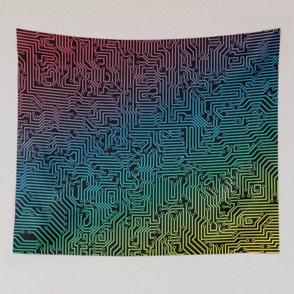 Item preview, Computer Geek Circuit Board Pattern Rainbow RGB PC Builder designed and sold by GrandeDuc.