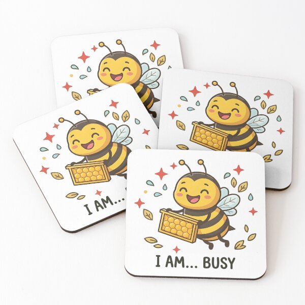 Item preview, Busy Bee I Am Busy Kids T-Shirt – Cute Cartoon Bee Design designed and sold by DIRTYSKETCHH.