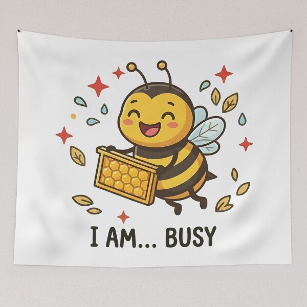 Item preview, Busy Bee I Am Busy Kids T-Shirt – Cute Cartoon Bee Design designed and sold by DIRTYSKETCHH.