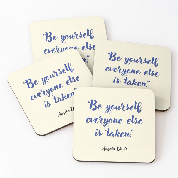 Item preview, Be yourself . . . Angela Davis Quotation designed and sold by CharlottePlaceArt.