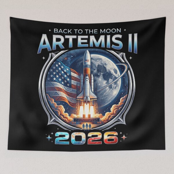 Item preview, Artemis 2 Back to the Moon 2026 Lunar Mission Rocket Launch Design designed and sold by Bongocomic.