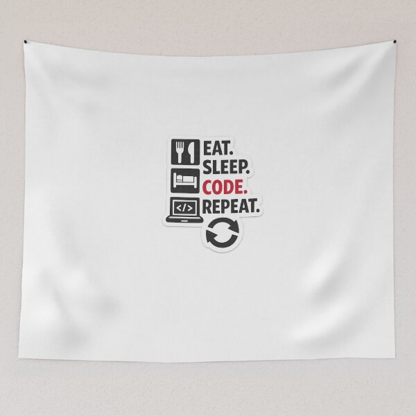 Item preview, Eat Sleep Code Repeat Programmer Design designed and sold by Artbysarmina.