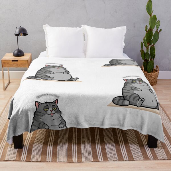 Item preview, Funny Fat Cat Maximum Comfort Illustration designed and sold by Cutethings3.