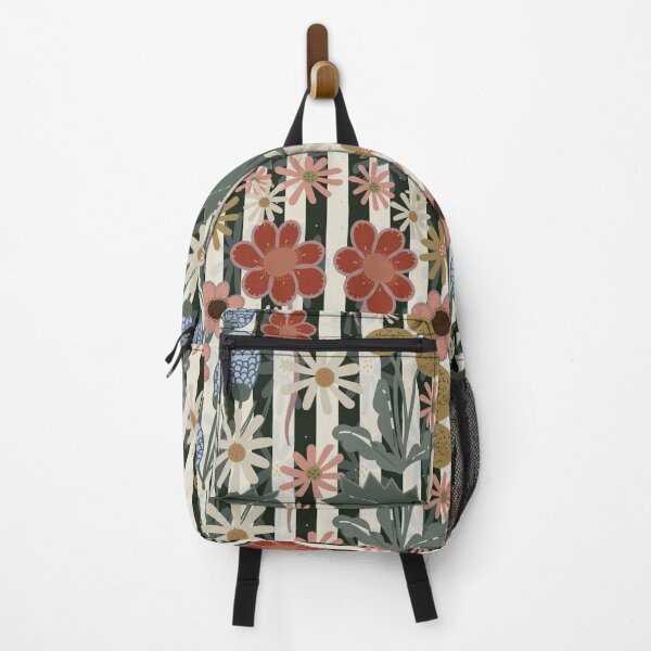 Item preview, Funky Japandi Garden Craft Maximalism Flowers And Stripes. designed and sold by SalsySafrano.