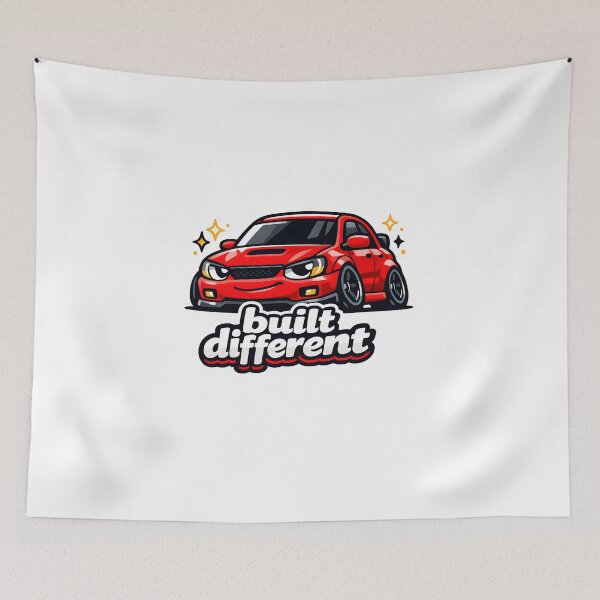 Item preview, Built Different | JDM Aesthetic Red Drift Car Sticker Style designed and sold by Naviora.
