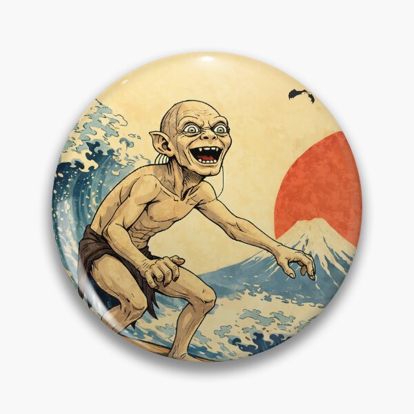 Item preview, Gollum Surfing the great wave in Japan designed and sold by keytee.
