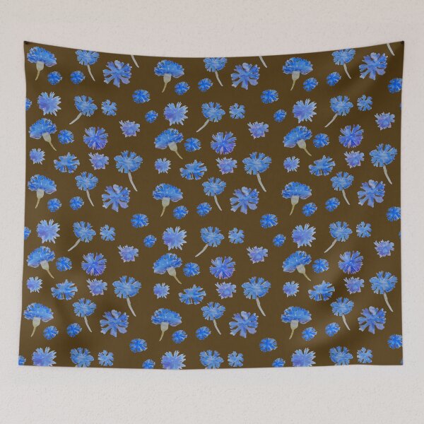 Item preview, Watercolor Cornflower Botanical Pattern – Blue Wildflower Hand Painted Cottagecore Floral Design designed and sold by CreativeCanvas8.