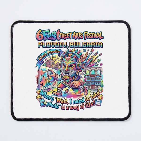 Item preview, 6Fest Street Arts Festival Plovdiv Bulgaria T-Shirt | Colorful Graffiti Artist Mask Design | Urban Art Festival Tee designed and sold by Sushikidsntod.