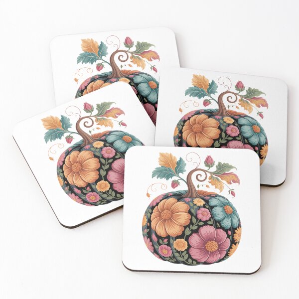 Item preview, Pumpkin Floral Autumn Fall Season Wildflower Thanksgiving designed and sold by PunkNation-Arts.