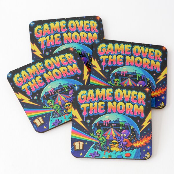 Item preview, Game Over The Norm - Psychedelic Arcade Controller Chaos with Clown & Octopus designed and sold by David Brookes Digital.