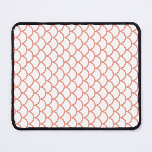 Item preview, White And Coral Fish Scales Pattern designed and sold by pattern-archive.