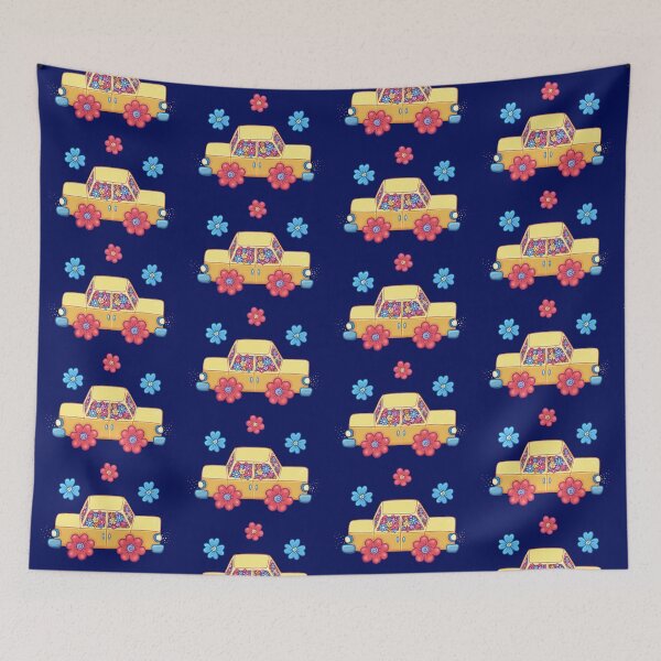 Item preview, Floral Yellow Car designed and sold by Hoda Hefzy.